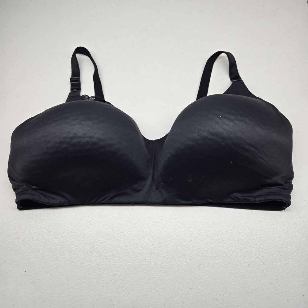 Torrid Curve Women Bra 42DDD Black Nursing Wireless Lace Lightly Lined
